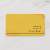 Linnen Sinaasappel Geel Vlak Minimalist Visitekaartje (Voorkant)