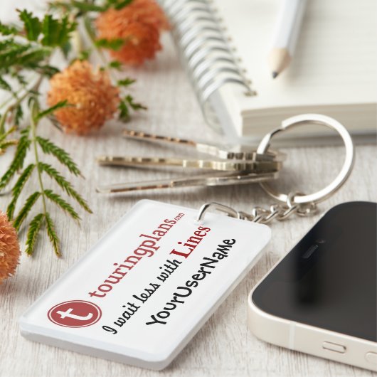 Linnen Sleutelhanger (wit) (Voorkant Rechts)