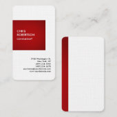Linnen Special Red Private Unique Personal Visitekaartje (Voorkant / Achterkant)