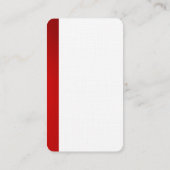 Linnen Special Red Private Unique Personal Visitekaartje (Achterkant)