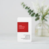 Linnen Special Red Private Unique Personal Visitekaartje (Staand voorkant)