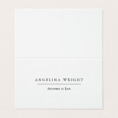 Linnen Stijlvolle Eenvoudige Minimalistische Advoc Visitekaartje (Buitenkant ongevouwen)