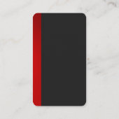 Linnen stijlvolle rood grijs profiel kaart visitekaartje (Achterkant)