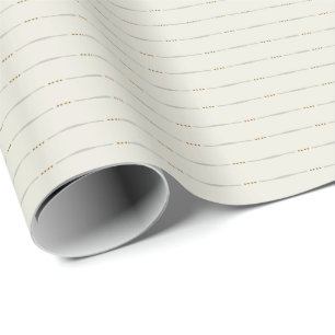 Linnen strepen boho textuur cottagecore modern geo cadeaupapier