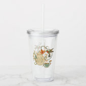 Linnen  Tea Party Acryl Drinkbeker (Voorkant)