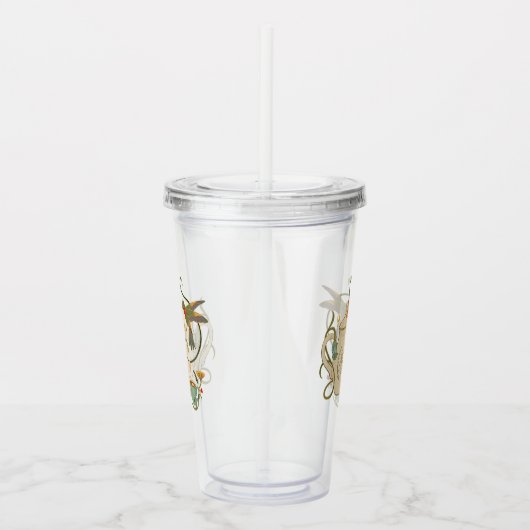 Linnen  Tea Party Acryl Drinkbeker (Rechts)