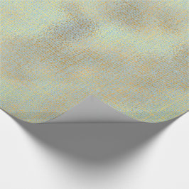 Linnen Textuur Goud Water Blauw Minimaal Cadeaupapier
