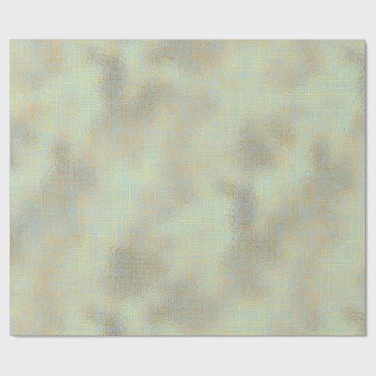 Linnen Textuur Goud Water Blauw Minimaal Cadeaupapier (Vlak)