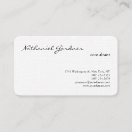 Linnen Trendy Handschrift Plain Creatief Modern Visitekaartje