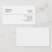 Linnen trendy professionele plain minimalist visitekaartje (Voorkant / Achterkant)