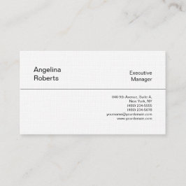 Linnen trendy professionele plain minimalist visitekaartje