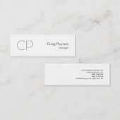 Linnen Trendy Slim Monogram Visitekaartje (Voorkant / Achterkant)