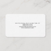 Linnen Trendy Uniek Creatief Minimalistisch Design Visitekaartje (Achterkant)
