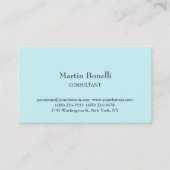 Linnen Uniek Klassiek Eenvoudig Groen Blauw Visitekaartje (Voorkant)