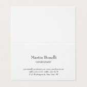 Linnen Uniek Klassiek Eenvoudig Wit Visitekaartje (Buitenkant ongevouwen)