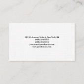 Linnen Unieke Originele Plain Mannelijke Minimalis Visitekaartje (Achterkant)
