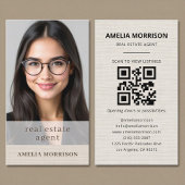 Linnen Vastgoedmakelaar QR-code Foto  Visitekaartje