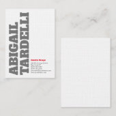 Linnen Vet Grijs Wit Minimalistisch Modern Elegant Visitekaartje (Voorkant / Achterkant)