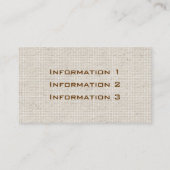  linnen Visitekaartjes (Achterkant)