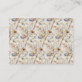 Linnen Wildflower Vrijgezellenfeest Game Kaart Plaatskaartje (Achterkant)