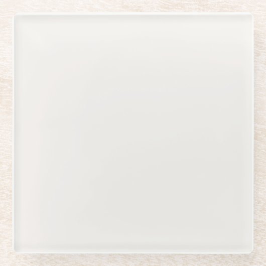 Linnen wit, gebroken wit glazen onderzetter (Voorkant)