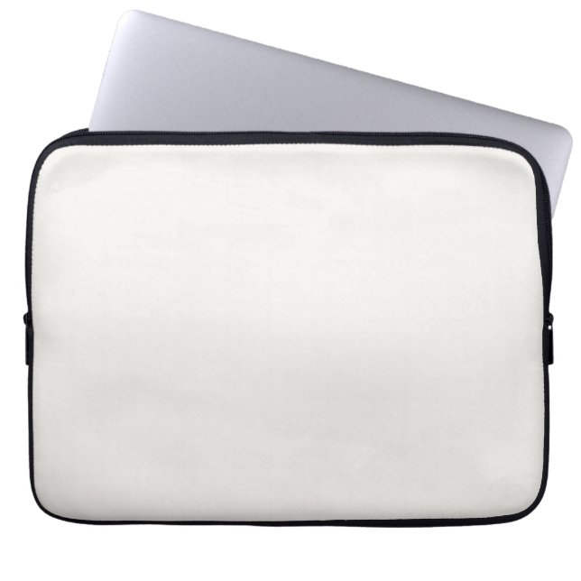 Linnen wit, gebroken wit laptop sleeve (Voorkant)