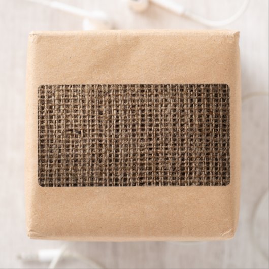 Linnen zak achtergrond, stijl 2 etiket (Insitu)