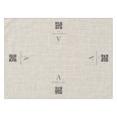 Linnen Zakelijk QR Code Tafelbanner Tafelkleed (Voorkant (Horizontaal))