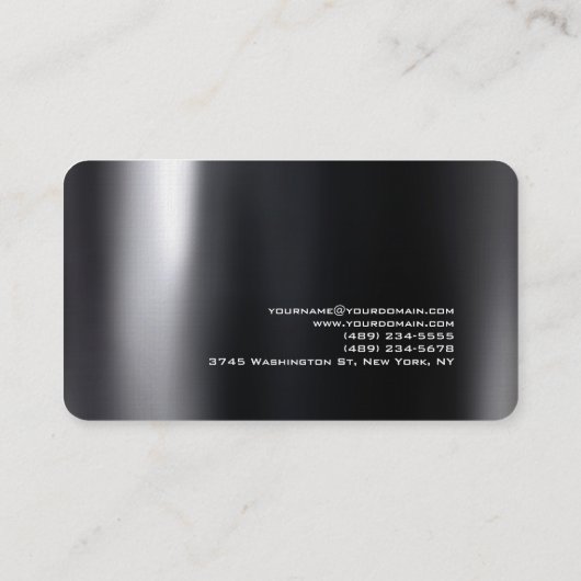 Linnen Zwart Grijs Rood Kleur Haar Stylist Salon Visitekaartje (Achterkant)