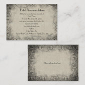  linnen zwarte kant hotelbehuizing invoegen informatiekaartje (Voorkant / Achterkant)