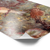 Linnent Birds  Illustratie Foto Afdruk (Hoek)