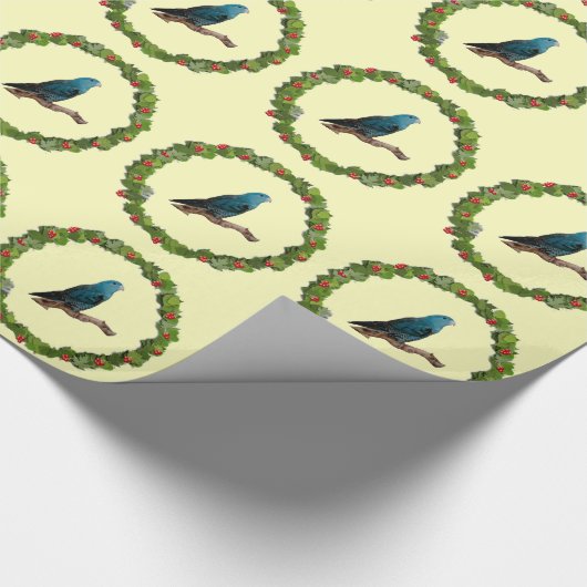 Linnie Kerstmis Wreath Cadeaupapier (Hoek)