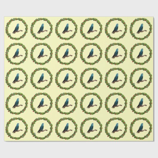 Linnie Kerstmis Wreath Cadeaupapier (Vlak)