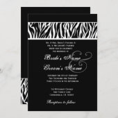 Linnpapier voor zwart-wit Zebra Kaart (Voorkant / Achterkant)