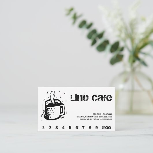 Lino Cafe Punch / Loyalty Card (Staand voorkant)