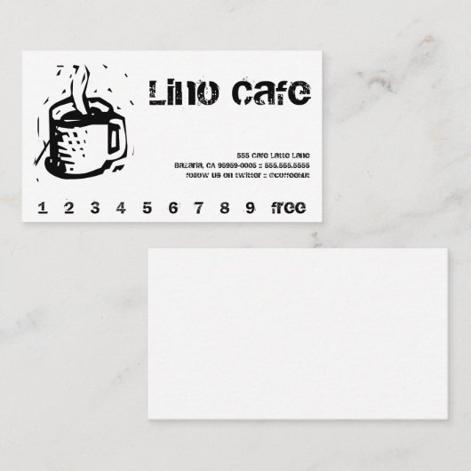 Lino Cafe Punch / Loyalty Card (Voorkant / Achterkant)