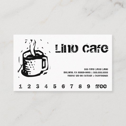 Lino Cafe Punch / Loyalty Card (Voorkant)