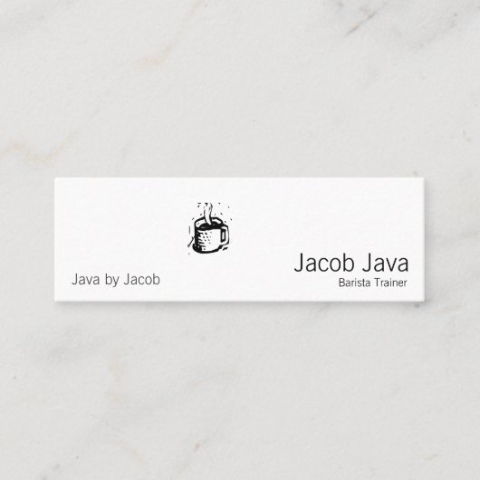 Lino Coffee Cup Mini Visitekaartje (Voorkant)