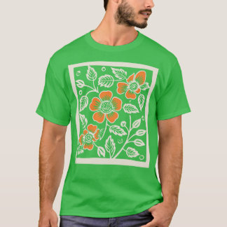 Lino gesneden vogels 10 t-shirt