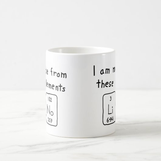 Lino periodieke lijstnaam mok (Center)