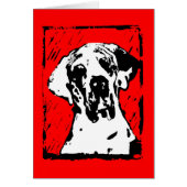 Lino snijdruk ontwerp Great Dane Esra (Voorkant)