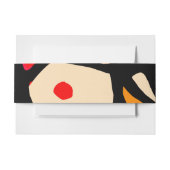 Lino snijstijl Uitnodiging Belly Band Uitnodigingen Wikkel (Voorkant Voorbeeld)