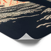 Linocut Poster - Elegant Man in pak en H (Hoek)