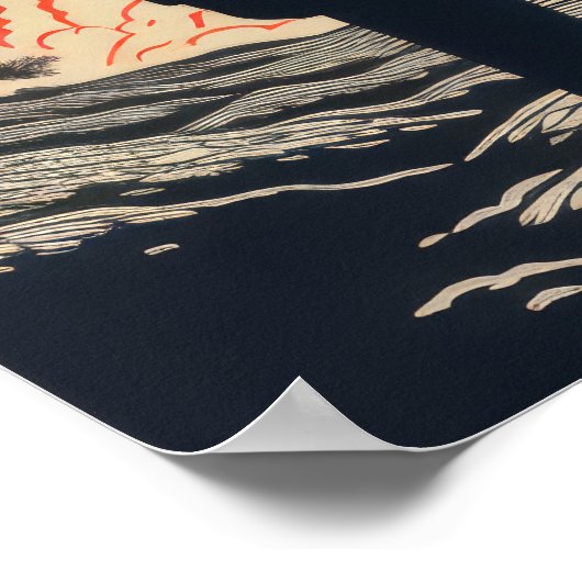  Linocut Poster - Elegant Man in pak en H (Hoek)