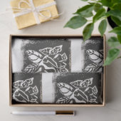 Linocut-Roos Tissuepapier (Geschenk)
