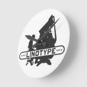 Linotype wandklok (Hoek)