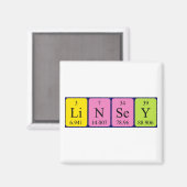 Linsey periodiek table name magnet (Voorkant / Achterkant)