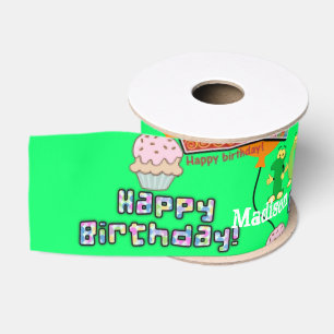 Lint, 10 Happy 10th Birthday Ribbon Grosgrain Lint