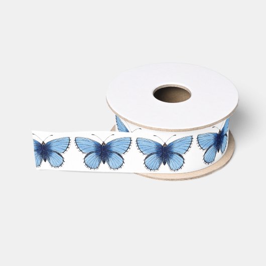 Lint 1,5 inch - Blauwe Vlinder (Spoel)