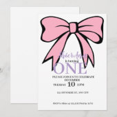 Lint 1e verjaardag uitnodiging (Voorkant / Achterkant)